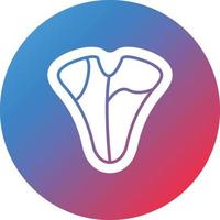 Tbone Glyph Circle Gradient Background Icon vector