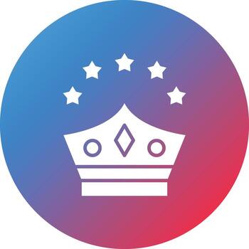 All Inclusive Glyph Circle Gradient Background Icon vector