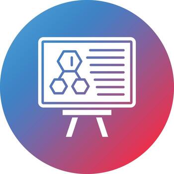 icono de fondo degradado de círculo de glifo de fórmula vector