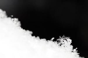 single snow crystal with branches photo