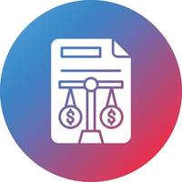 Balance Sheet Glyph Circle Gradient Background Icon vector