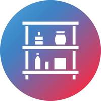 Shelf Glyph Circle Gradient Background Icon vector