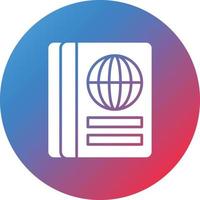 Passport Glyph Circle Gradient Background Icon vector