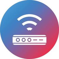 icono de fondo degradado de círculo de glifo de conexión wifi vector