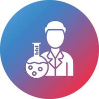 Chemist Glyph Circle Gradient Background Icon vector