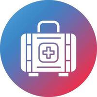 First Aid Kit Glyph Circle Gradient Background Icon vector