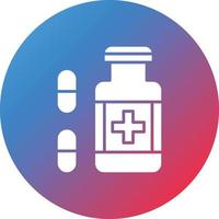 Pills Glyph Circle Gradient Background Icon vector