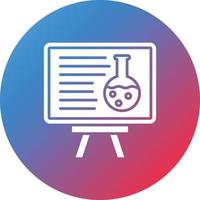 Chemistry Lecture Glyph Circle Gradient Background Icon vector