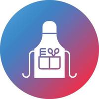 Apron Glyph Circle Gradient Background Icon vector