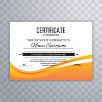 Abstract Certificate Premium template awards diploma creative wave design vector