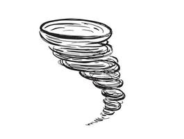 ilustración dibujada a mano de huracán, vector. vector