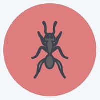 icon ant 1. adecuado para el símbolo animal. estilo compañero de color. diseño simple editable. vector de plantilla de diseño. ilustración de símbolo simple