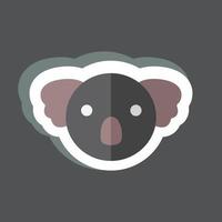 Sticker Koala. suitable for Animal symbol. simple design editable. design template vector. simple symbol illustration vector