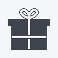 Icon Special Gift. suitable for digital web symbol. glyph style. simple design editable. design template vector. simple symbol illustration vector