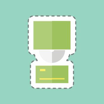 marca de corte de línea de etiqueta. adecuado para símbolo web digital. diseño simple editable. vector de plantilla de diseño. ilustración de símbolo simple