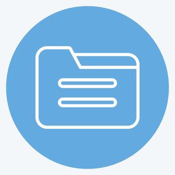Icon Folder. suitable for web interface symbol. blue eyes style. simple design editable. design template vector. simple symbol illustration vector