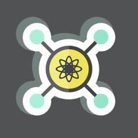 Sticker Intelligent Control. suitable for data analytics symbol. simple design editable. design template vector. simple symbol illustration vector