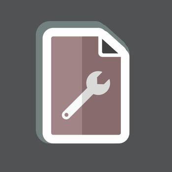 Sticker Content Management. suitable for IT Services symbol. simple design editable. design template vector. simple symbol illustration vector