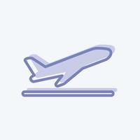 Icon Flight Takeoff. suitable for Infographics symbol. two tone style. simple design editable. design template vector. simple symbol illustration vector