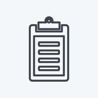 Icon Invoice. suitable for Education symbol. line style. simple design editable. design template vector. simple symbol illustration vector