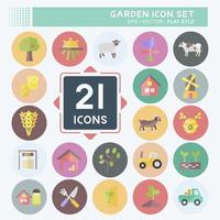 Garden Icon Set. suitable for Education symbol. flat style. simple design editable. design template vector. simple symbol illustration vector