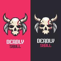 Skull Deadly Logo Templates vector