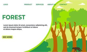Forest Landing Page Templates vector
