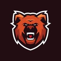 plantillas de logotipos de esports de oso vector