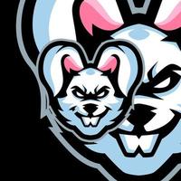 plantillas de logotipo de mascota de conejo vector