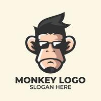 plantillas de diseño de logotipo de mono vector