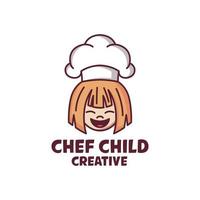 plantillas de logotipo de niño chef vector