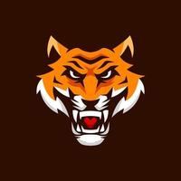 plantillas de logotipo de mascota de cabeza de tigre vector