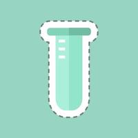 Sticker line cut Research. suitable for digital web symbol. simple design editable. design template vector. simple symbol illustration vector