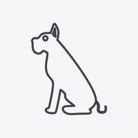 Icon Dog. suitable for animal symbol. line style. simple design editable. design template vector. simple symbol illustration vector