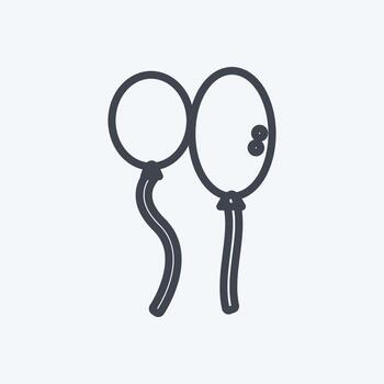Icon Balloons. suitable for party symbol. line style. simple design editable. design template vector. simple symbol illustration vector