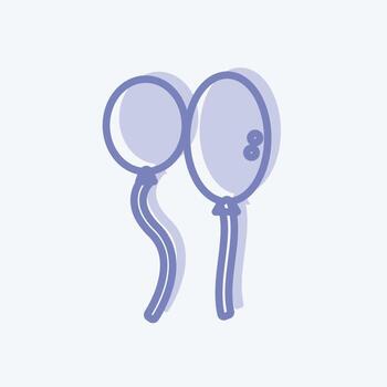 Icon Balloons. suitable for party symbol. two tone style. simple design editable. design template vector. simple symbol illustration vector