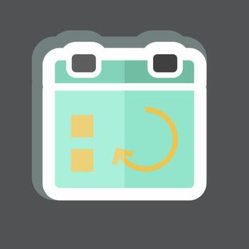 Sticker Sync Event. suitable for User Interface symbol. simple design editable. design template vector. simple symbol illustration vector