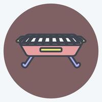 Icon Barbecue. suitable for Home symbol. color mate style. simple design editable. design template vector. simple symbol illustration vector