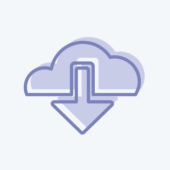 descargas de iconos. adecuado para el símbolo de aplicaciones móviles. estilo de dos tonos. diseño simple editable. vector de plantilla de diseño. ilustración de símbolo simple