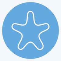 Icon Starfish. suitable for Sea symbol. blue eyes style. simple design editable. design template vector. simple symbol illustration vector