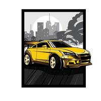 drifter car on the city vector