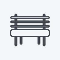 Icon Garden Bench. suitable for garden symbol. line style. simple design editable. design template vector. simple symbol illustration vector