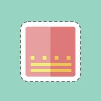 Sticker line cut Gradient. suitable for Photo Editing symbol. simple design editable. design template vector. simple symbol illustration vector