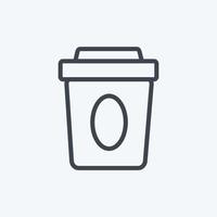 Icon To Go. suitable for Drink symbol. line style. simple design editable. design template vector. simple symbol illustration vector