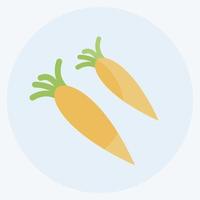 Icon Carrots. suitable for garden symbol. flat style. simple design editable. design template vector. simple symbol illustration vector