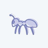 Icon Ant 2. suitable for Animal symbol. two tone style. simple design editable. design template vector. simple symbol illustration vector