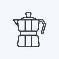 Icon Moka Pot. suitable for Drink symbol. line style. simple design editable. design template vector. simple symbol illustration vector