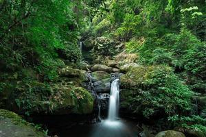 Sapan waterfall in forest photo