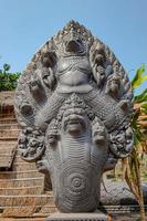 Cambodia style Great Naga in the temple photo