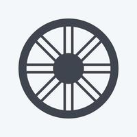 Icon Wheel. suitable for Garden symbol. glyph style. simple design editable. design template vector. simple symbol illustration vector